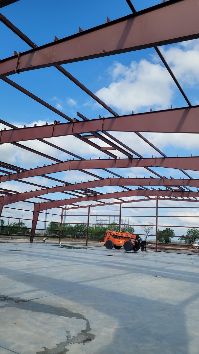 Steel frame interior