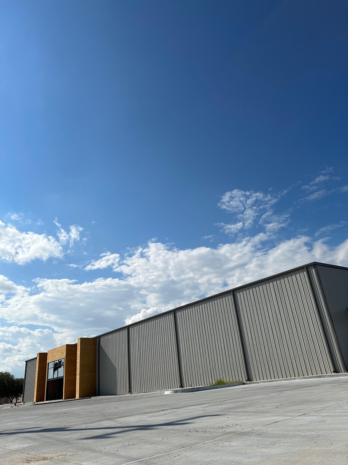 Metal warehouse exterior